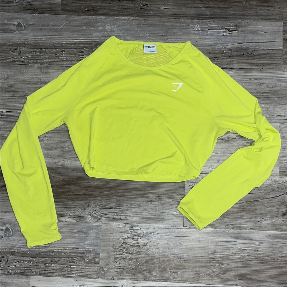 Gymshark Bright Yellow Long Sleeve Crop Top